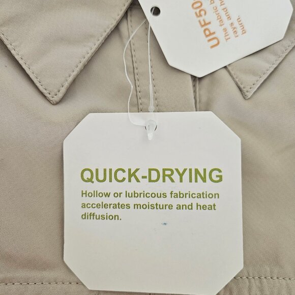 Little Donkey Andy Women's UPF 50UV Protection Khaki Power Dry Tech Shirt Size S - Picture 12 of 16